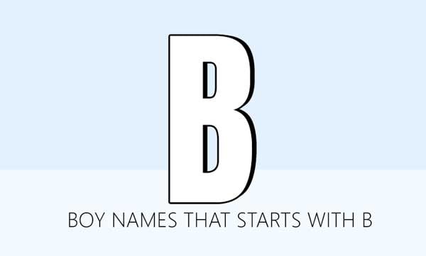 Boy Names That Start With B