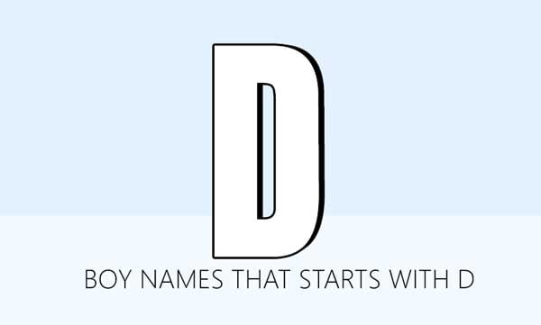 Boy Names That Start With D