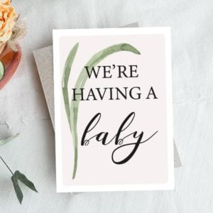 free pregnancy announcement card by urban mamaz