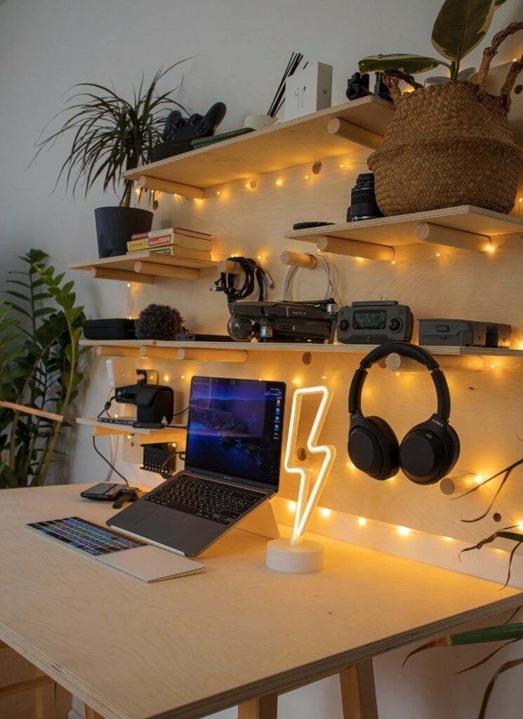 Hang Fancy Lights Above Your Desk