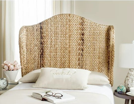 Safavieh Nadine Coastal Rattan Winged Headboard King Queen, Full, Twin