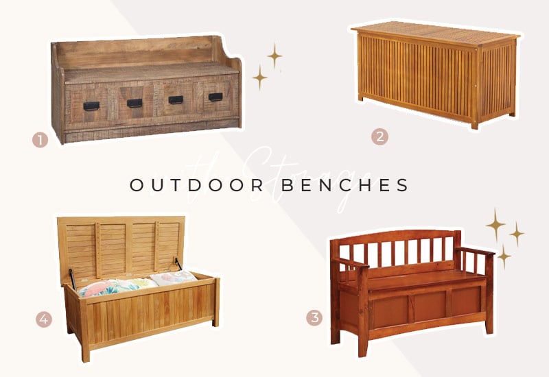 Outdoor Benches with Storage