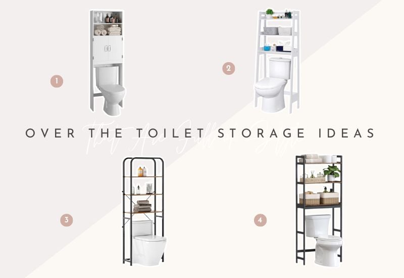 over the toilet storage ideas