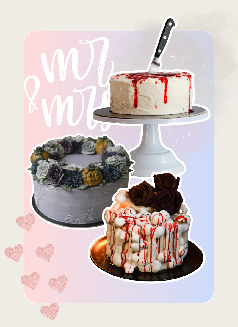 15+ Hauntingly Beautiful Halloween Wedding Cakes to Die For