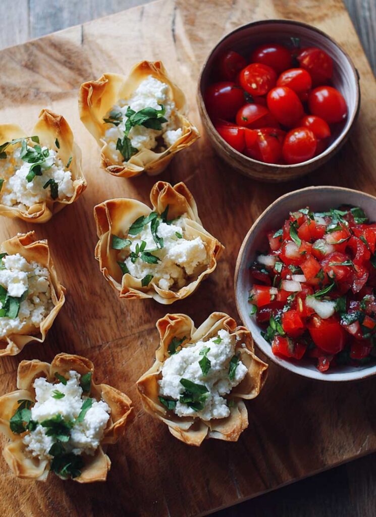Cheesy-Bruschetta-Phyllo-Cups-Recipe---chop-the-tomatoes-salad