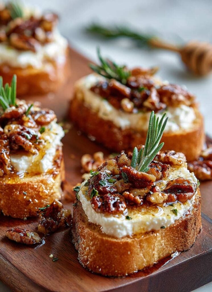 Whipped Feta Crostini With Hot Honey Appetizer