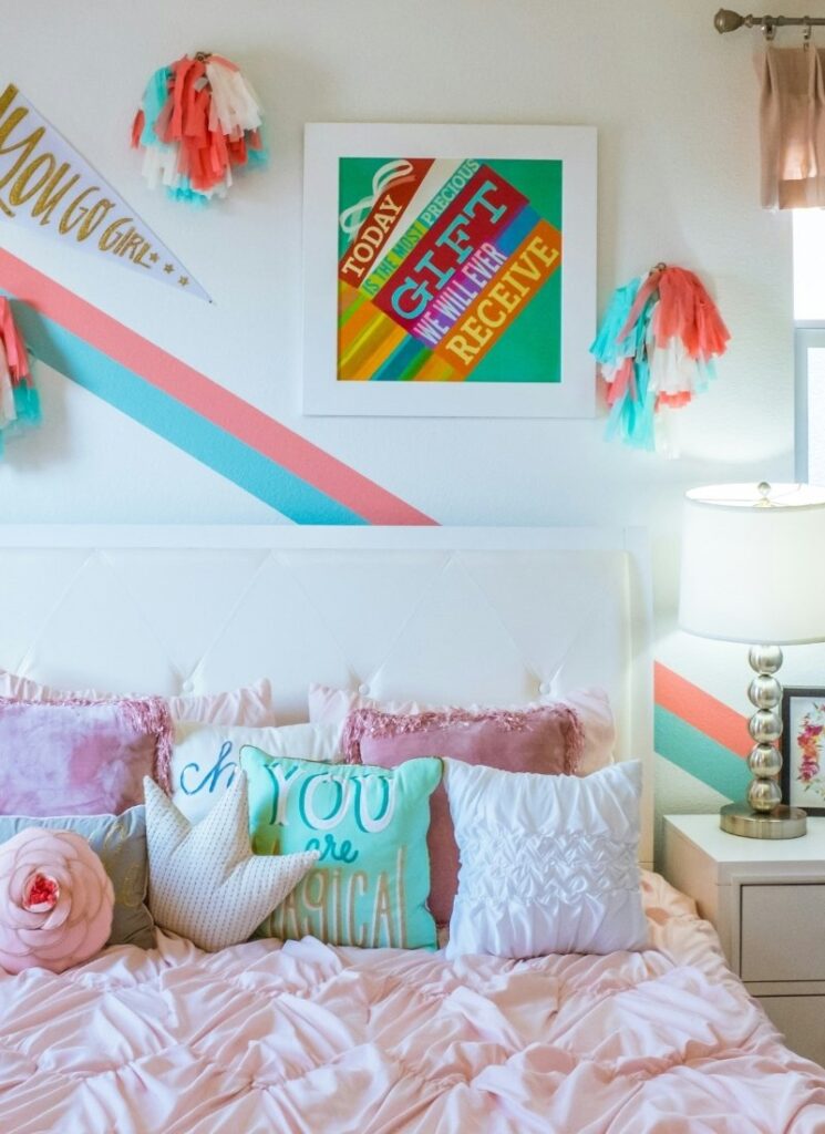 Pastel Green and Pink