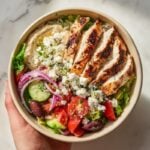 Mediterranean Chicken Bowls - Action Shot