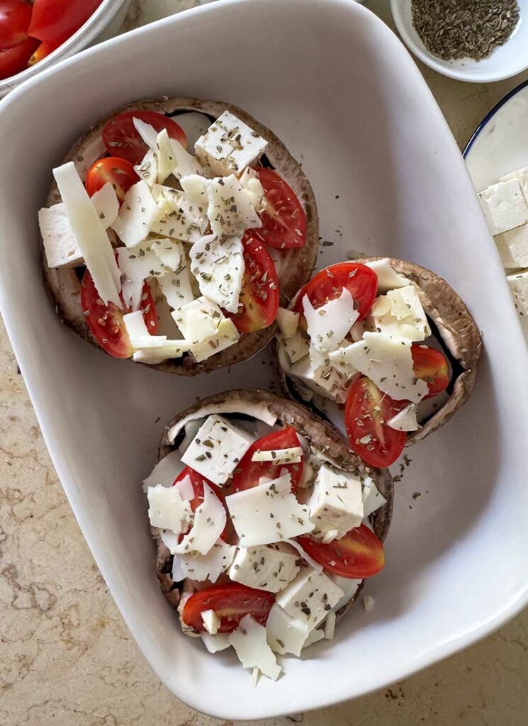 Mediterranean Stuffed Portobello Mushrooms Recipe