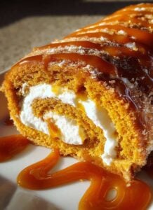 Salted Caramel Pumpkin Roll Recipe