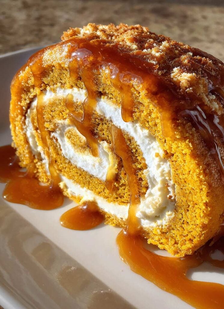 Salted Caramel Pumpkin Roll Recipe