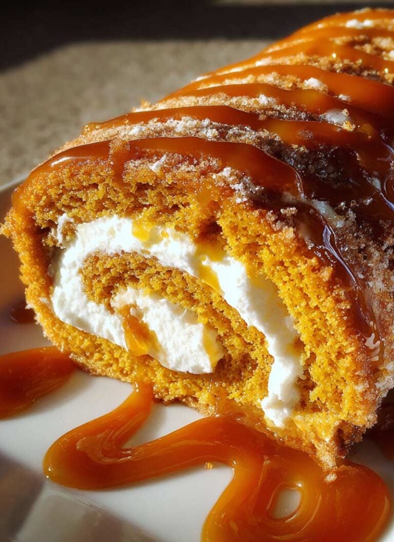 Salted Caramel Pumpkin Roll Recipe