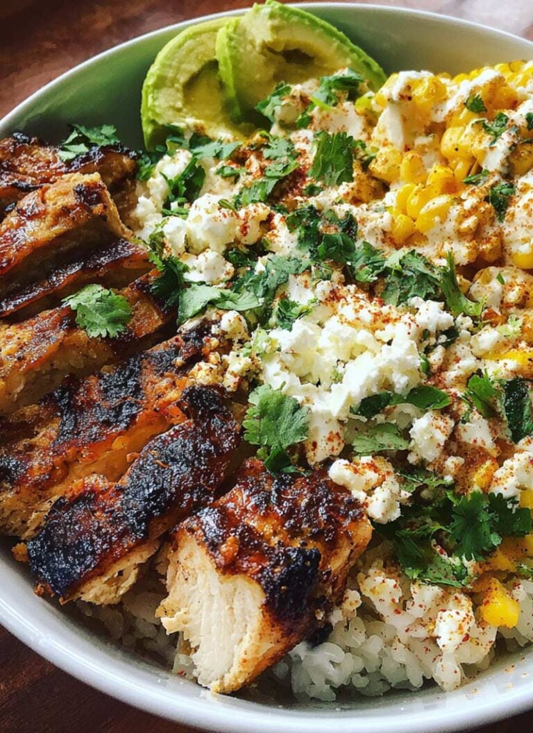 Street Corn Chicken Rice Bowl