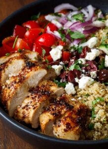 Greek Chicken Quinoa Salad Bowl Recipe