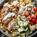 Mediterranean Chicken Grain Bowl with Yogurt Tahini Sauce