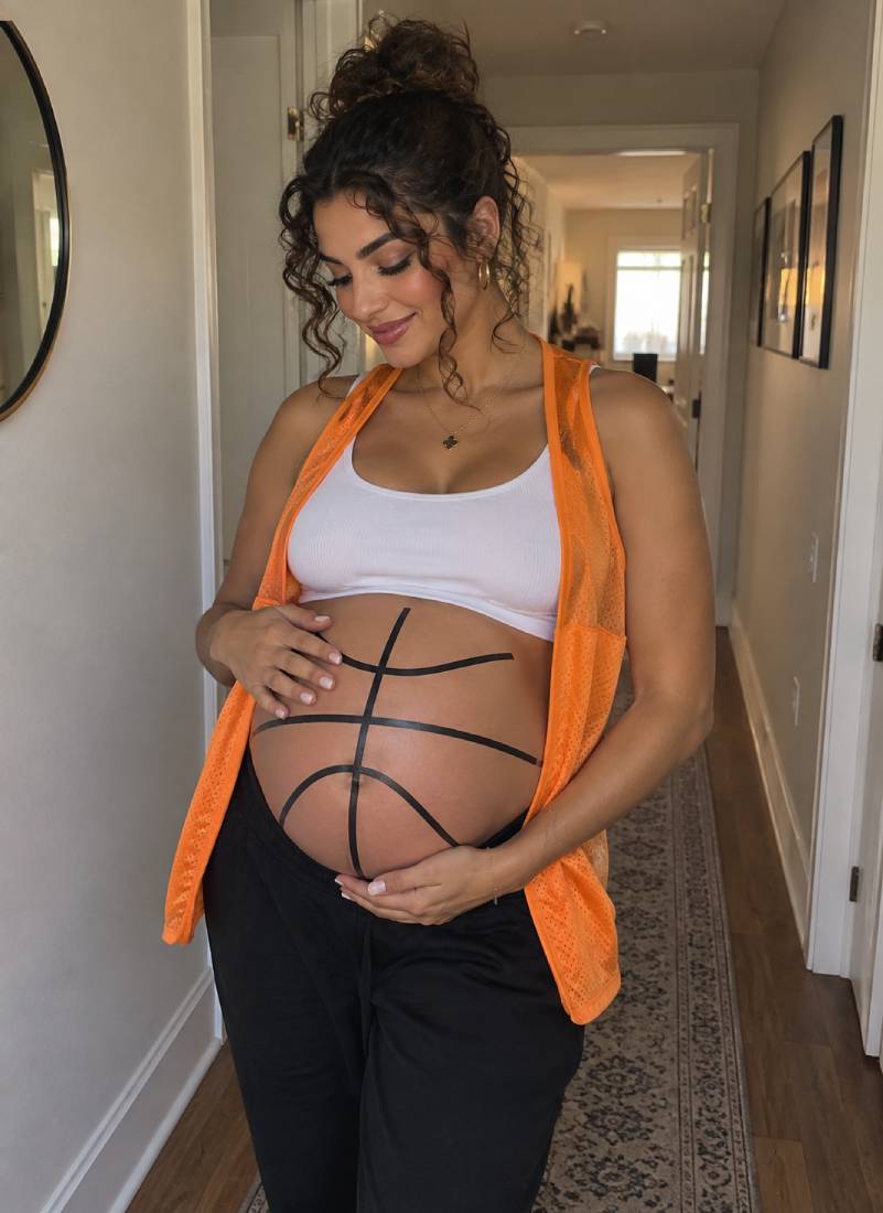 Basketball Player Halloween Costume for Pregnancy