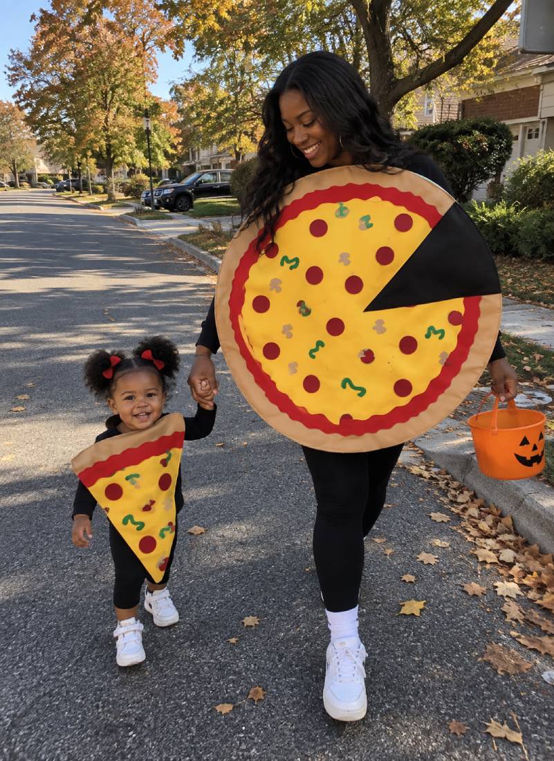 DIY Pizza Costume Idea Thats Too Cute to Skip