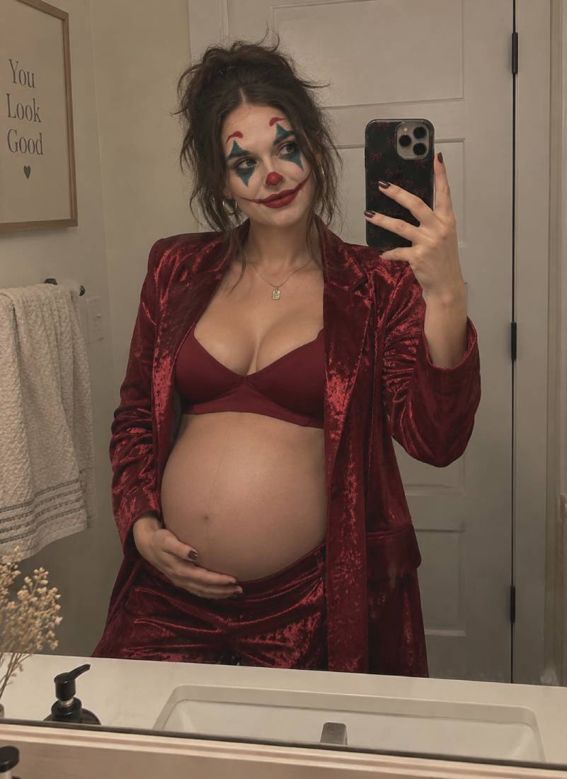 Joker Easy Last Minute Pregnant Halloween Costume