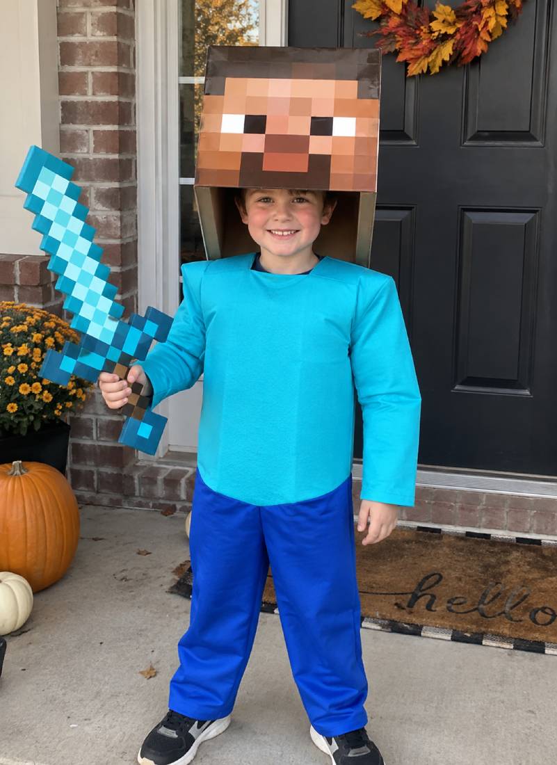 Minecraft Steve Under 10 Costume Idea
