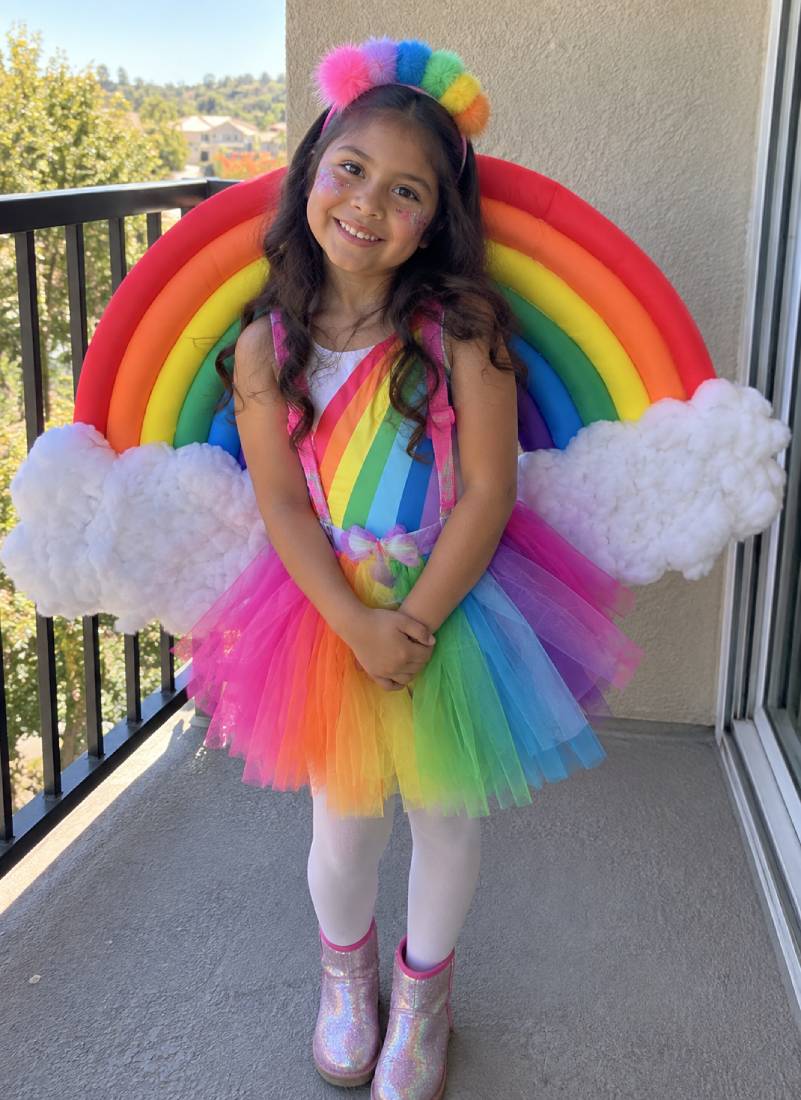 The Cutest Rainbow Girl Costume For Halloween