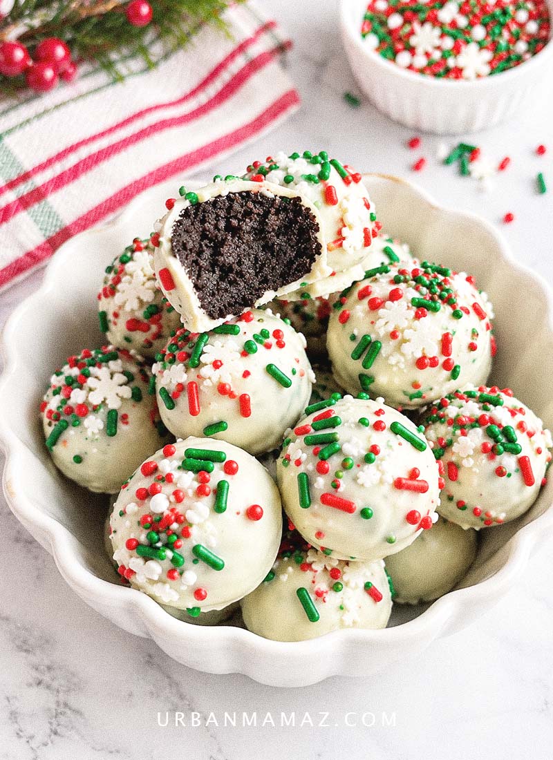 Christmas oreo truffles